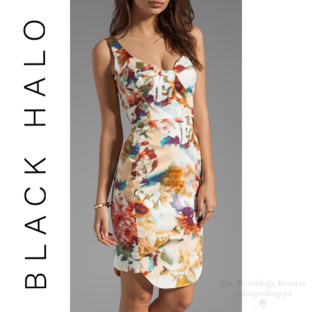 Black Halo Priscilla Stretch Sateen Dress